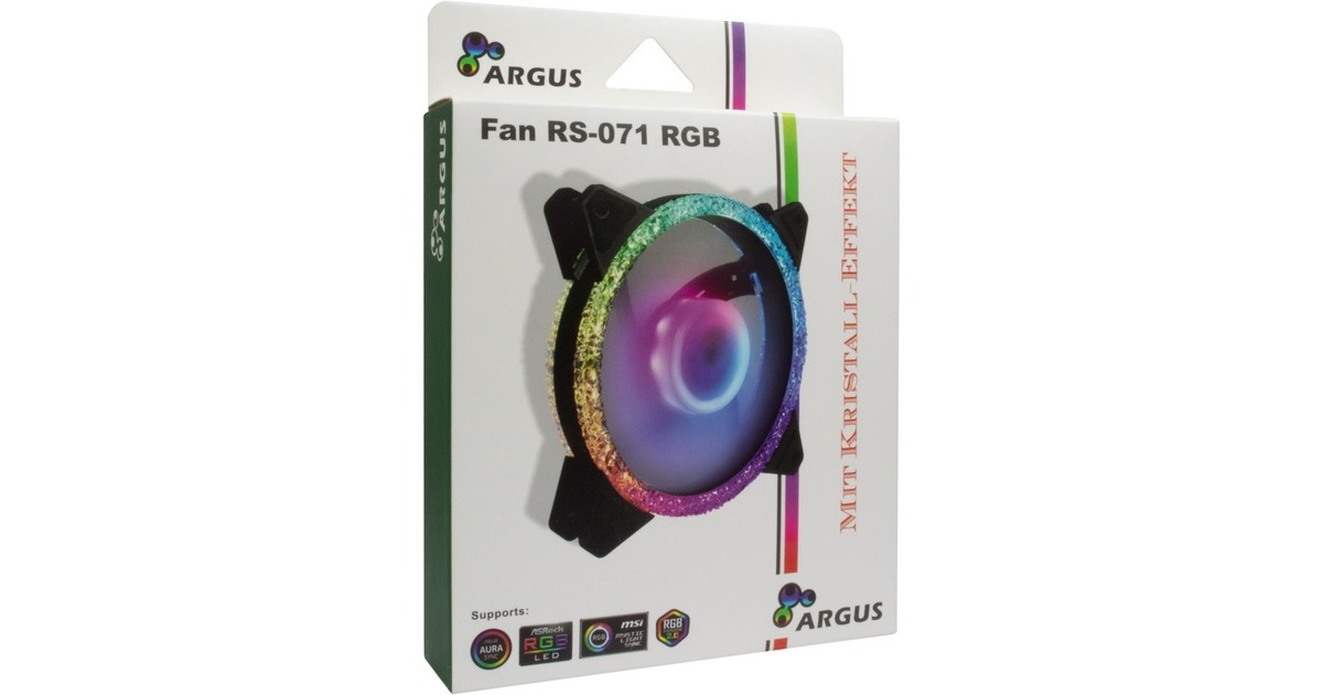 Inter-Tech Argus RS-071 RGB 120x120x25, Gehäuselüfter(schwarz)