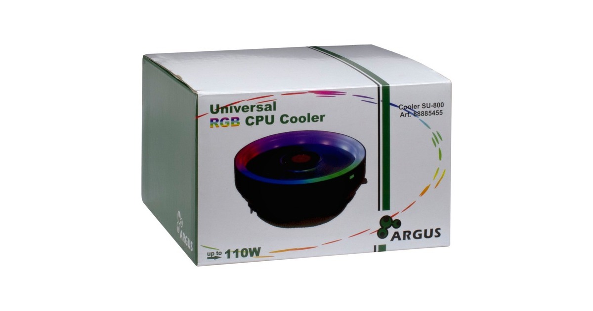 Inter-Tech Argus SU-800 RGB, CPU-Kühler(schwarz/transparent)