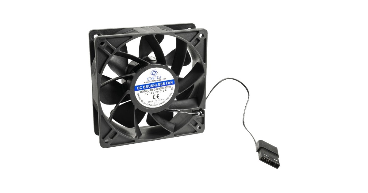 Inter-Tech DFG12038B12DN 120x120x38, Gehäuselüfter(Bulk)