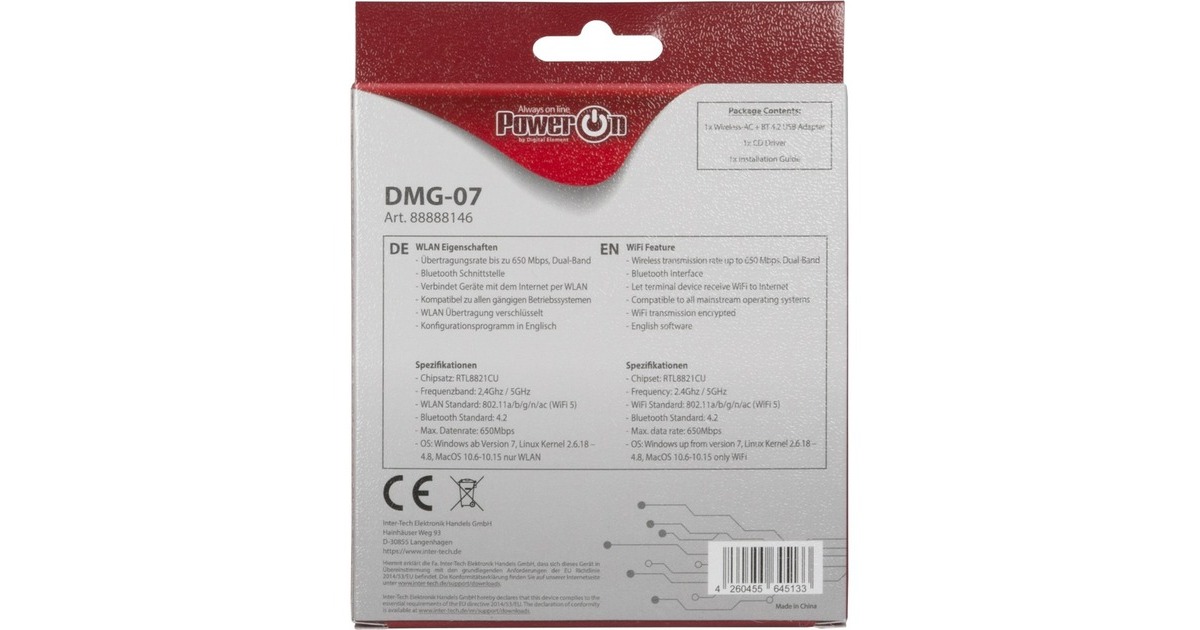 Inter-Tech DMG-07, WLAN-Adapter Inter-Tech DMG-07, WLAN-Adapter