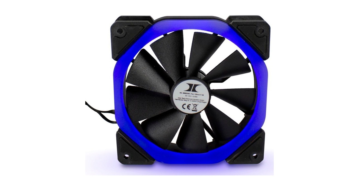 Inter-Tech F-C3 RGB 120x120x25mm, Gehäuselüfter(schwarz, Passend nur für C-3 Saphir)