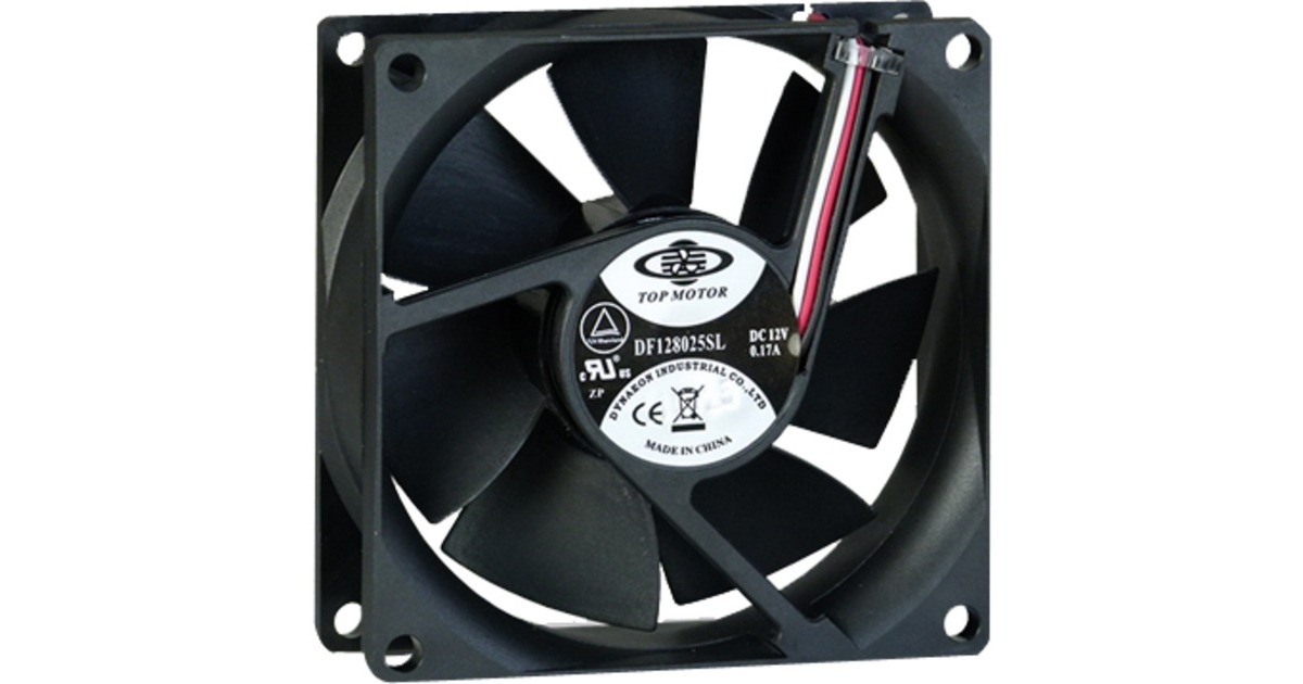 Inter-Tech Fan 80mm Bulk 80x80x25mm, Gehäuselüfter(schwarz)