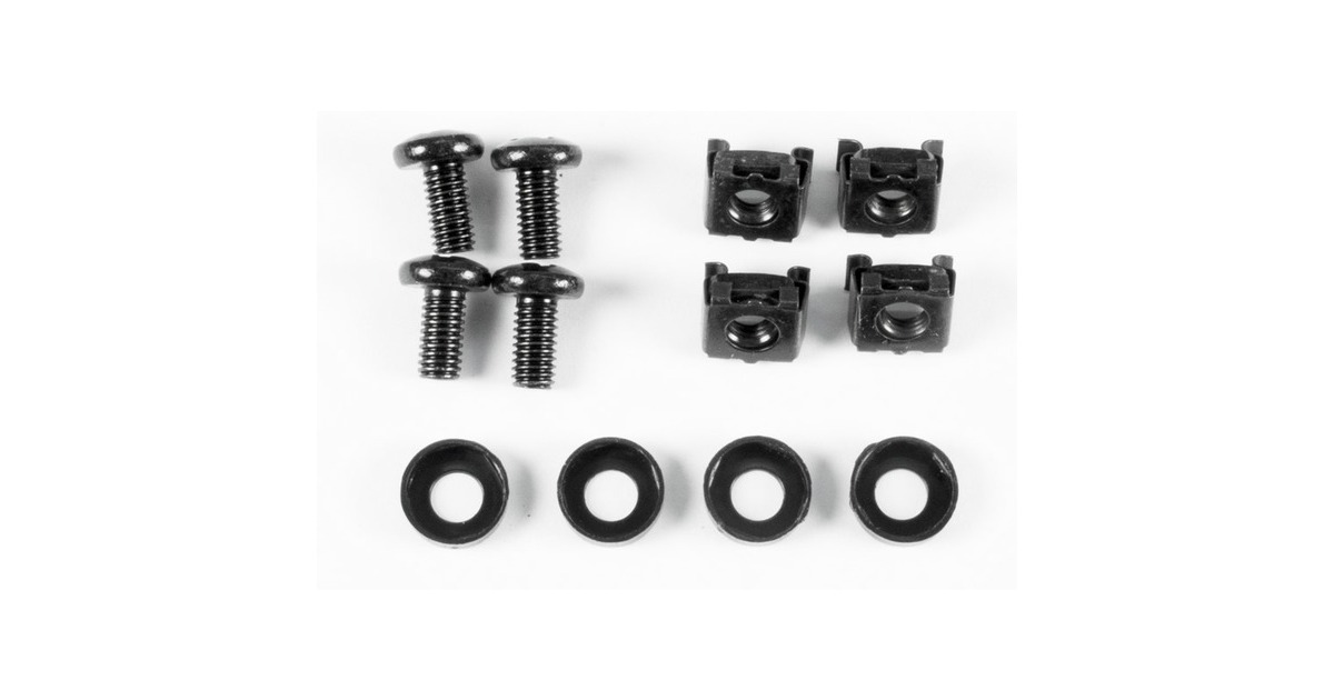 Inter-Tech Geräteträger 550 mm, Einbauschienen(schwarz, 1 HE, 2 Stück)