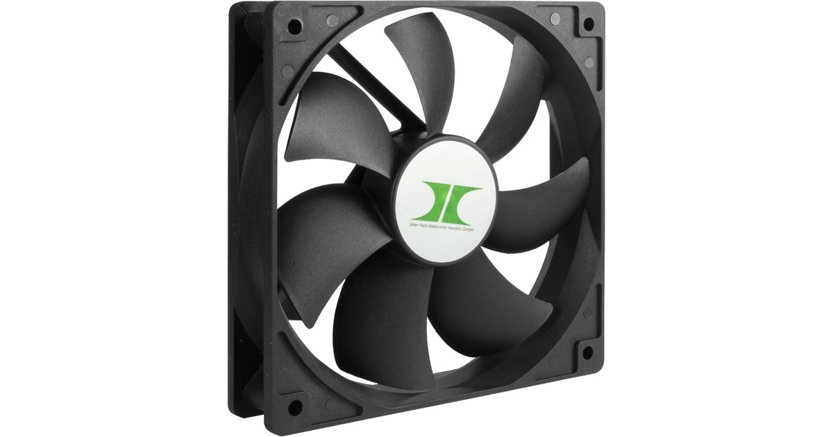 Inter-Tech IPC Fan Set 120mm, Gehäuselüfter(schwarz)