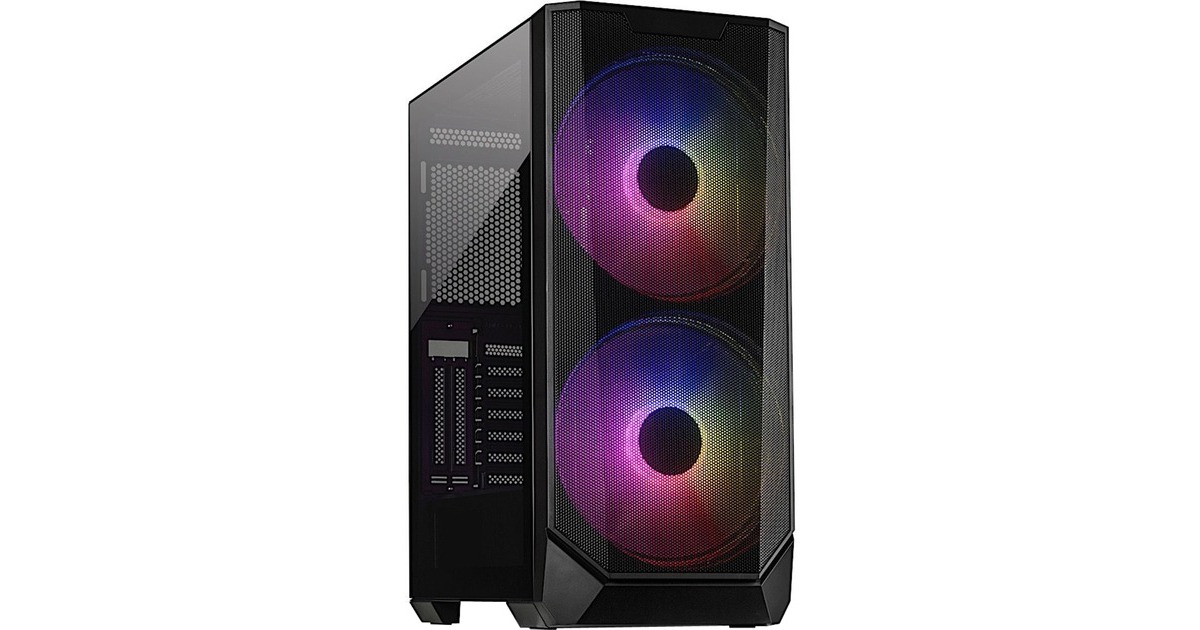 Inter-Tech IT-3503 Airstream, Tower-Gehäuse(schwarz, Tempered Glass)