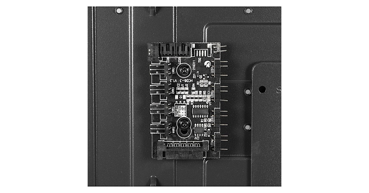 Inter-Tech IT-3503 Airstream, Tower-Gehäuse(schwarz, Tempered Glass)