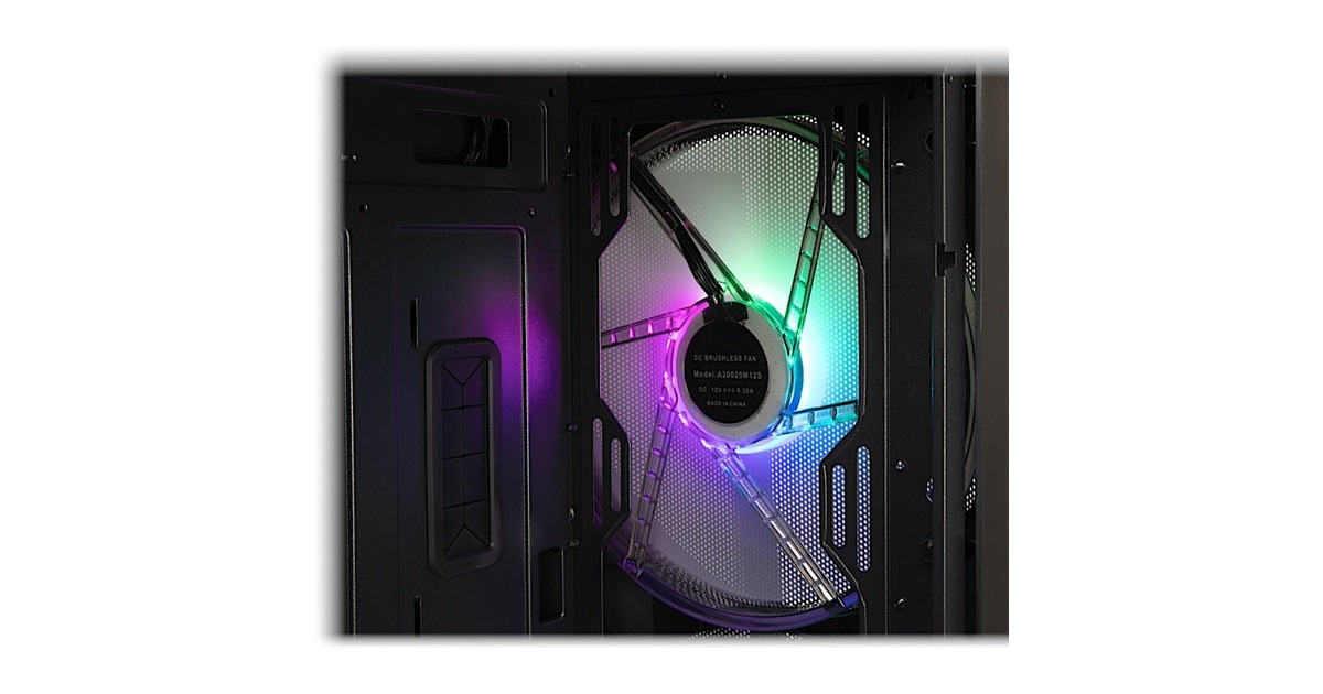 Inter-Tech IT-3503 Airstream, Tower-Gehäuse(schwarz, Tempered Glass)