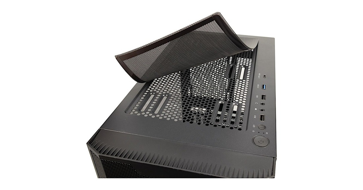 Inter-Tech IT-3503 Airstream, Tower-Gehäuse(schwarz, Tempered Glass)