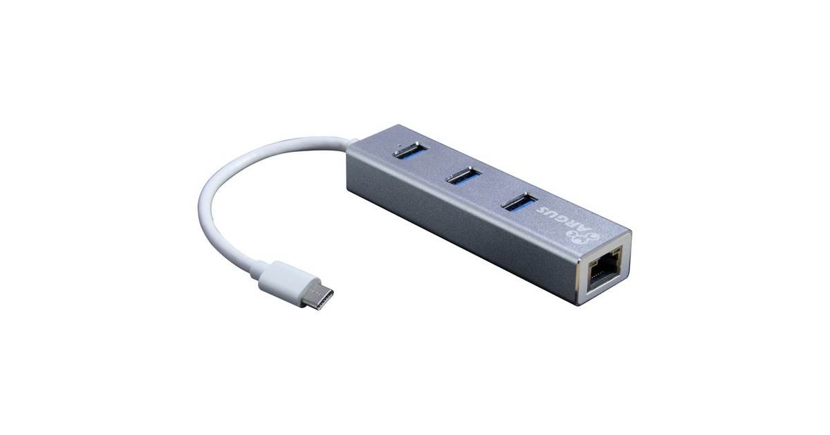 Inter-Tech IT-410-S, Dockingstation(aluminium, USB-C, USB-A, LAN)
