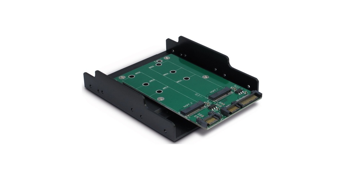 Inter-Tech KT005B, Einbaurahmen(schwarz, M.2 auf 3,5")