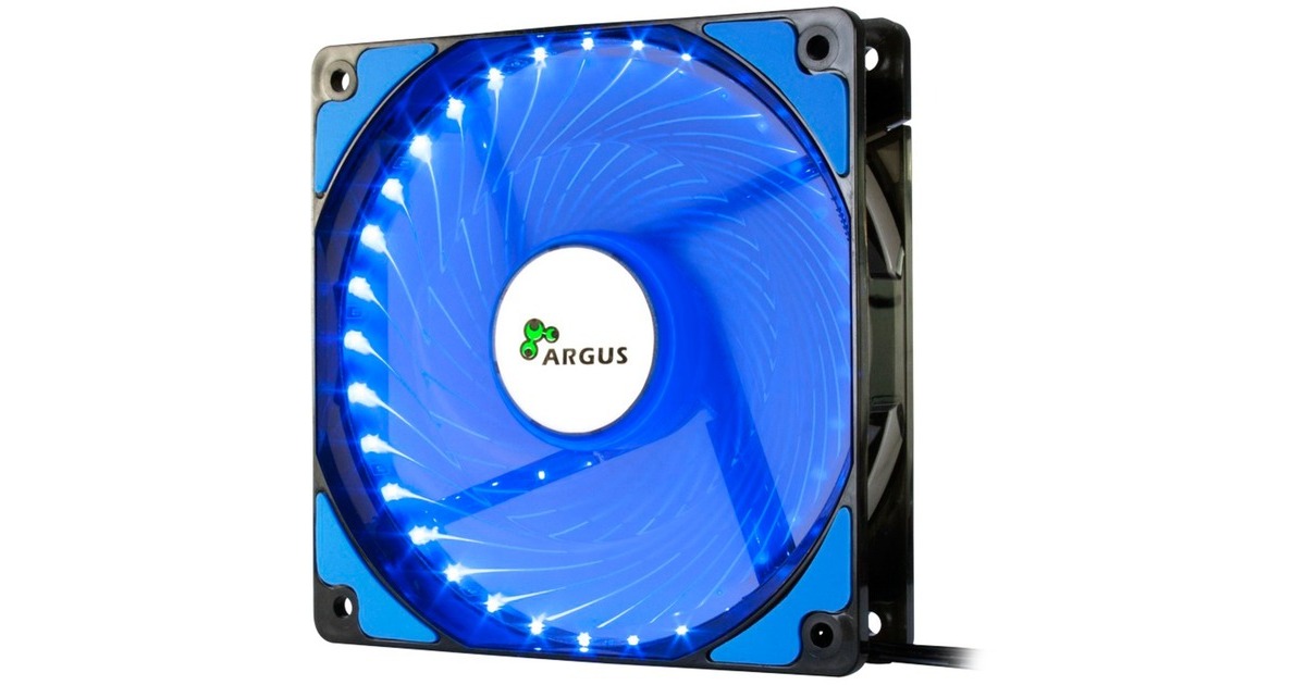 Inter-Tech L-12025 120x120x25mm, Gehäuselüfter(schwarz/blau)