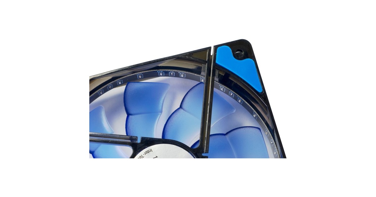 Inter-Tech L-12025 120x120x25mm, Gehäuselüfter(schwarz/blau)