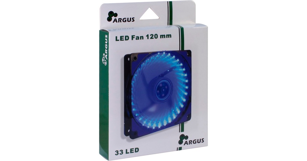 Inter-Tech L-12025 120x120x25mm, Gehäuselüfter(schwarz/blau)