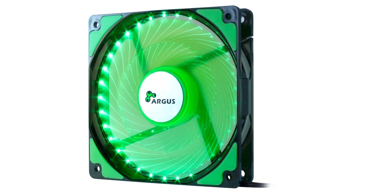 Inter-Tech L-12025 120x120x25mm, Gehäuselüfter(schwarz/grün)