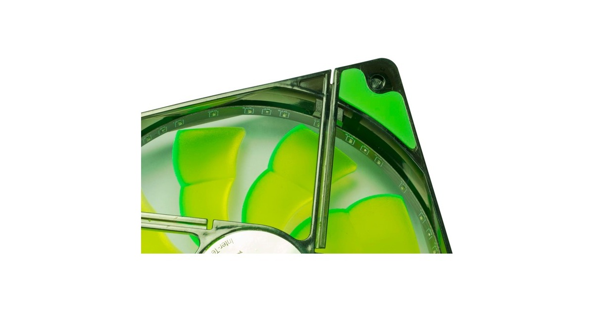 Inter-Tech L-12025 120x120x25mm, Gehäuselüfter(schwarz/grün)