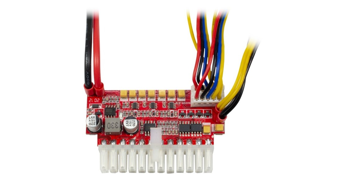 Inter-Tech Mini-ITX PSU 200W NAS DC/DC, Adapter(ohne Netzteil, unterstützt Netzteile bis 200W, null Watt)
