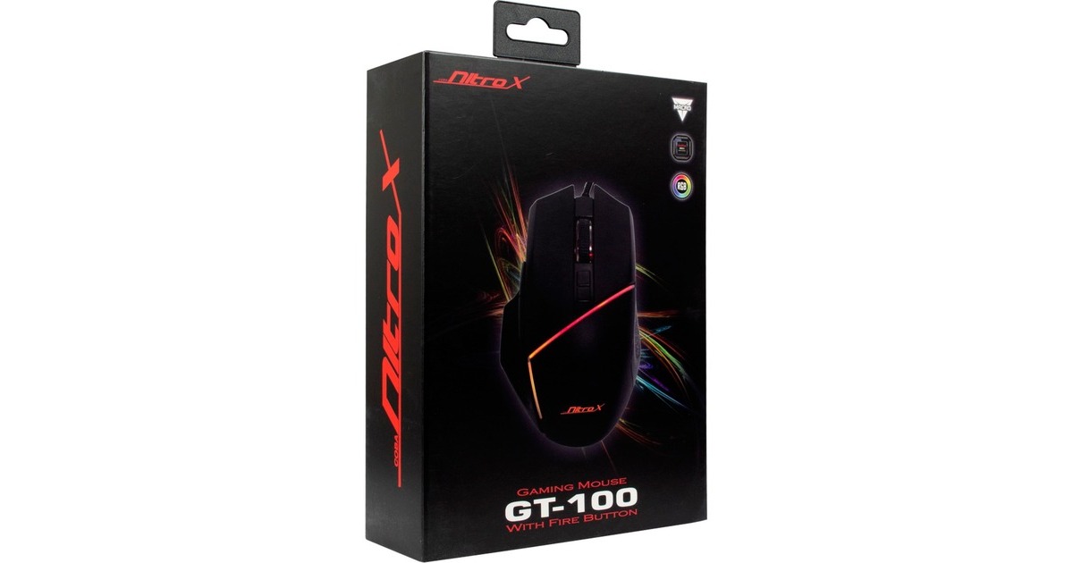 Inter-Tech Nitrox GT-100 RGB, Gaming-Maus(schwarz)
