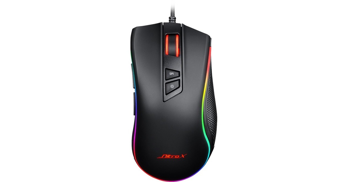 Inter-Tech Nitrox GT-300+ RGB, Gaming-Maus(schwarz)