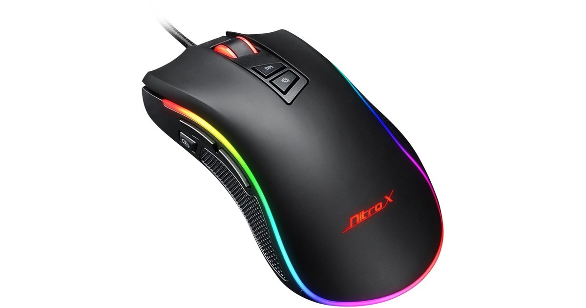 Inter-Tech Nitrox GT-300+ RGB, Gaming-Maus(schwarz)