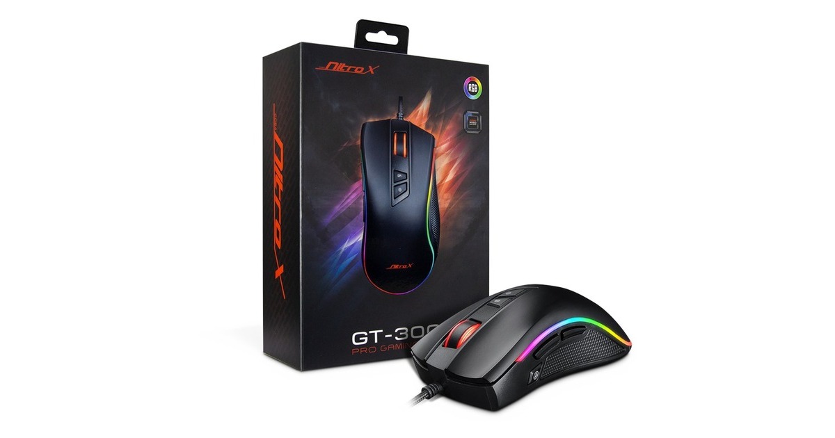 Inter-Tech Nitrox GT-300+ RGB, Gaming-Maus(schwarz)
