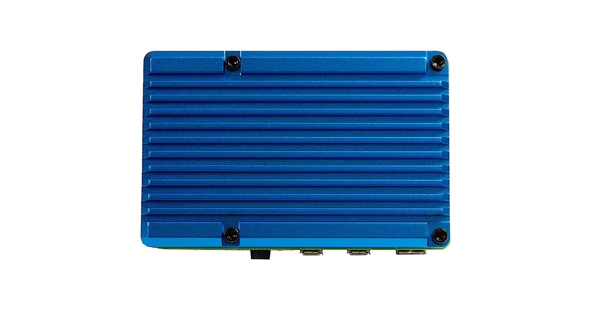 Inter-Tech ODS-721 für Raspberry Pi 4B, Gehäuse(blau, für Raspberry Pi 4 Modell B)