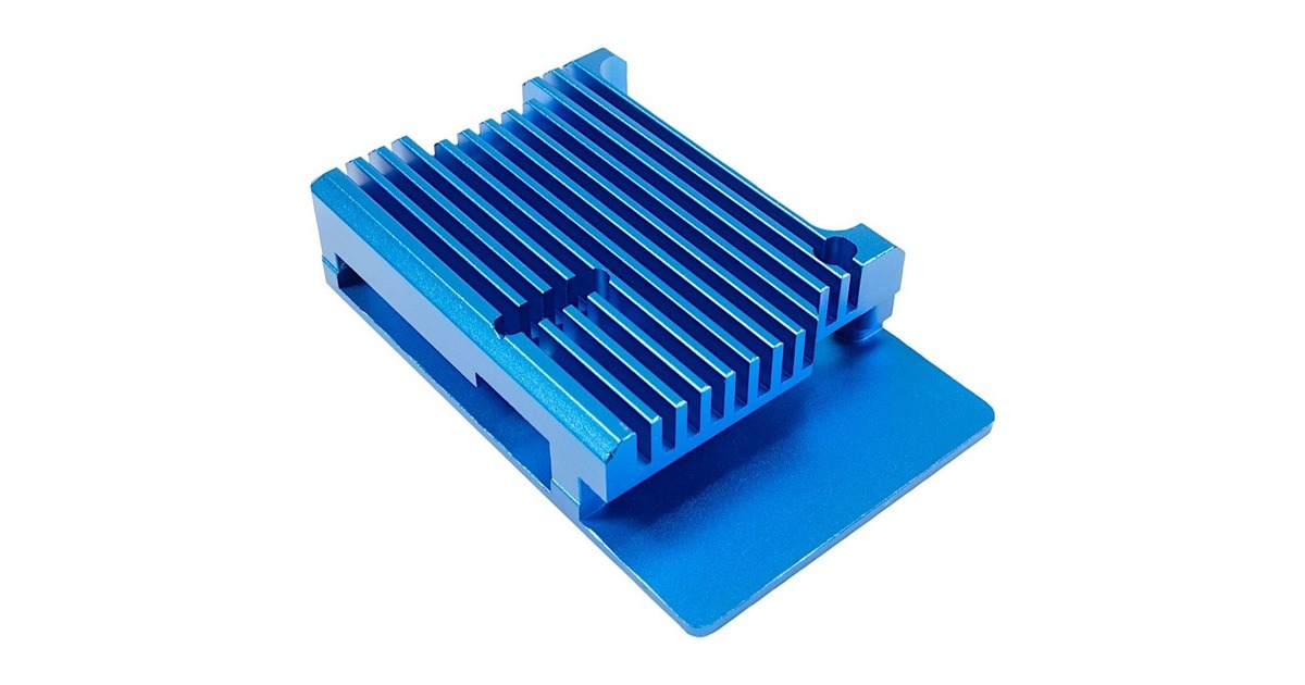 Inter-Tech ODS-721 für Raspberry Pi 4B, Gehäuse(blau, für Raspberry Pi 4 Modell B)