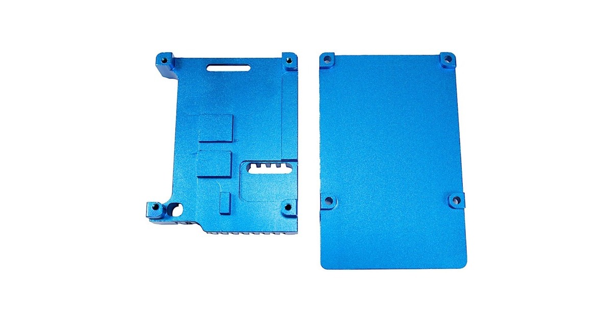 Inter-Tech ODS-721 für Raspberry Pi 4B, Gehäuse(blau, für Raspberry Pi 4 Modell B)