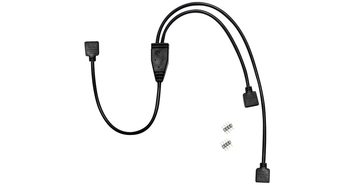 Inter-Tech RGB-Verteiler 2-fach, Y-Kabel(schwarz, 480cm)