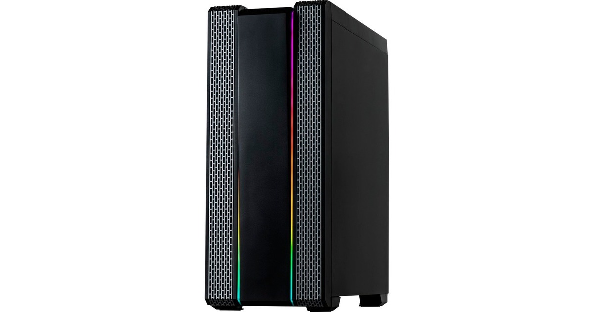 Inter-Tech S-3901 Impulse, Tower-Gehäuse(schwarz, Seitenteil aus Tempered Glass)