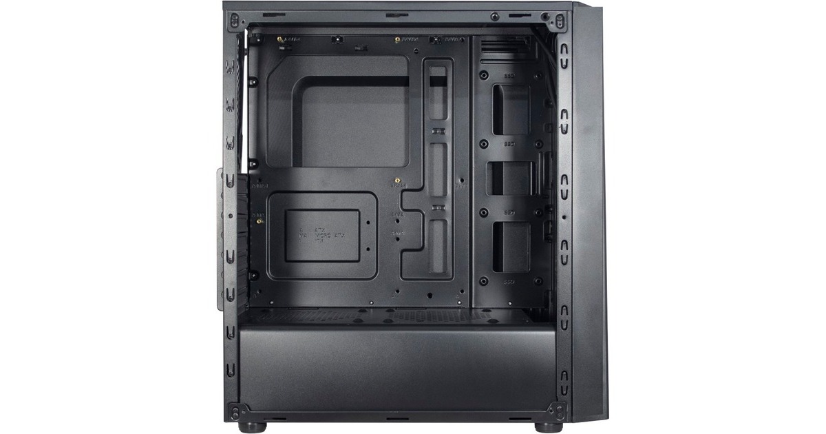 Inter-Tech T-11 TELEVEN, Tower-Gehäuse(schwarz, Seitenteil aus Acrylglas)