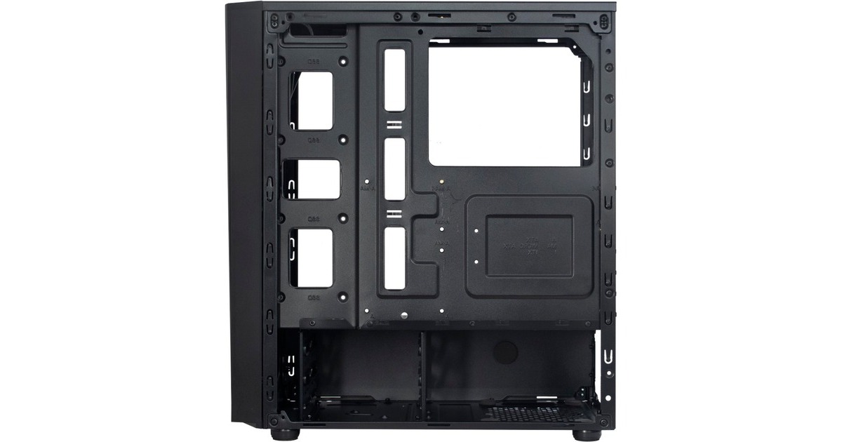 Inter-Tech T-11 TELEVEN, Tower-Gehäuse(schwarz, Seitenteil aus Acrylglas)