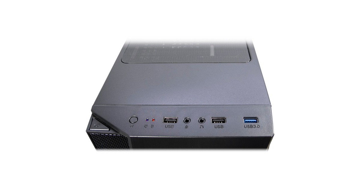 Inter-Tech T-11 TELEVEN, Tower-Gehäuse(schwarz, Seitenteil aus Acrylglas)