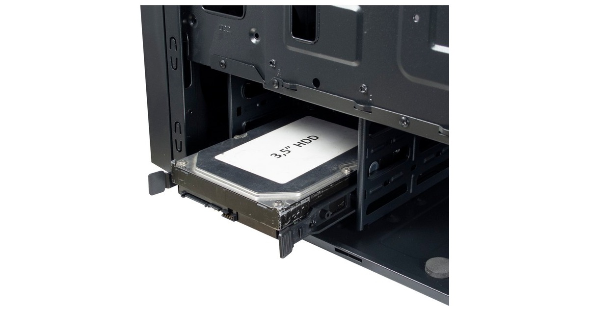 Inter-Tech T-11 TELEVEN, Tower-Gehäuse(schwarz, Seitenteil aus Acrylglas)