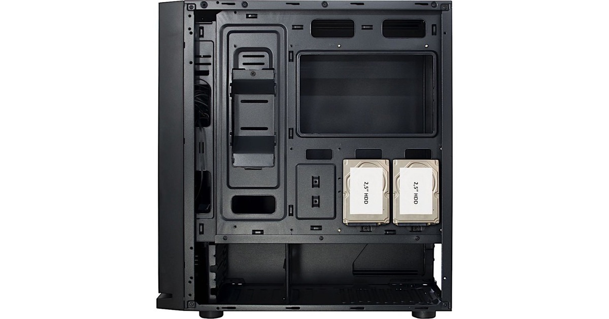 Inter-Tech W-III RGB, Tower-Gehäuse(schwarz, Frontblende aus Tempered Glass )