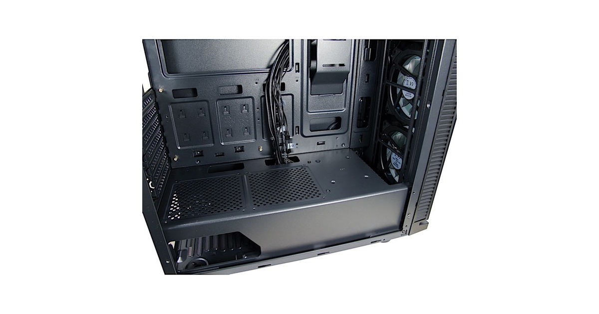 Inter-Tech W-III RGB, Tower-Gehäuse(schwarz, Frontblende aus Tempered Glass )