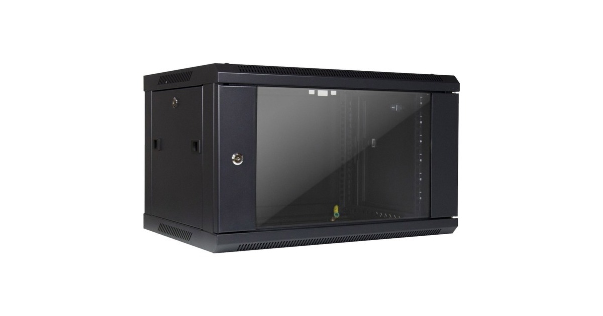 Inter-Tech Wandgehäuse SMA-6406, IT-Schrank(schwarz, 6HE)