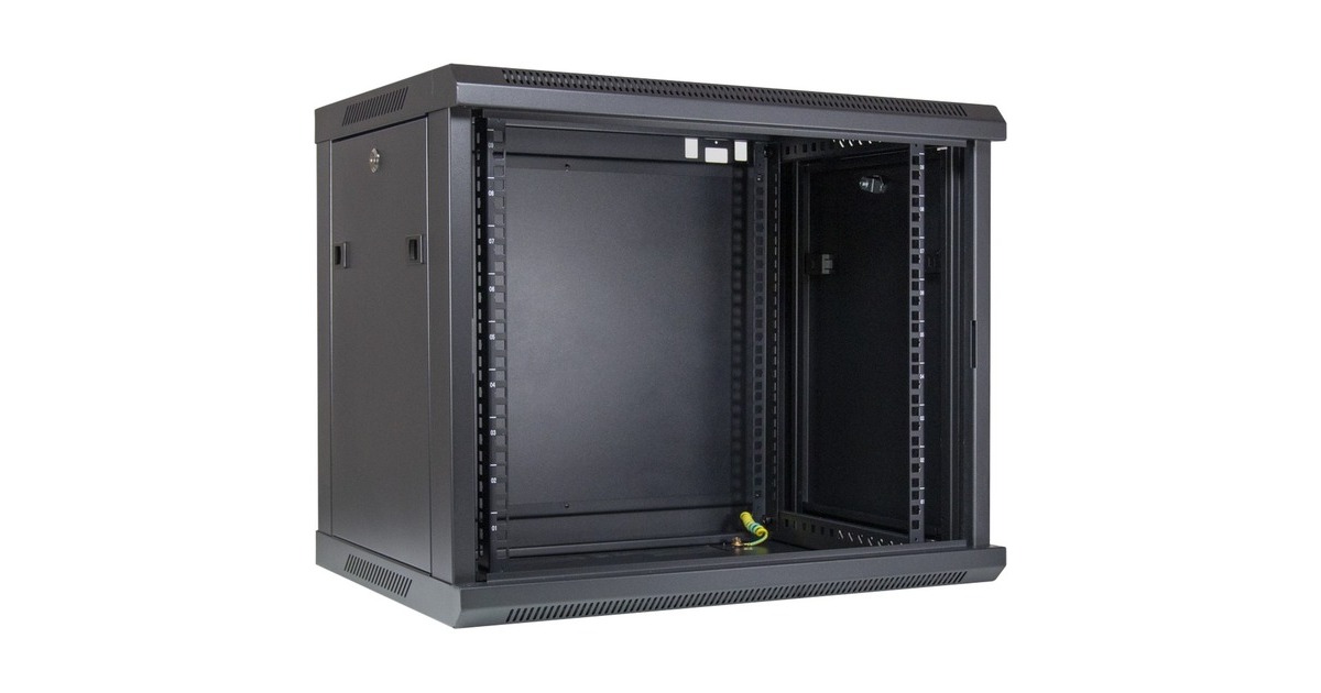 Inter-Tech Wandgehäuse SMA-6409, IT-Schrank(schwarz, 9HE)