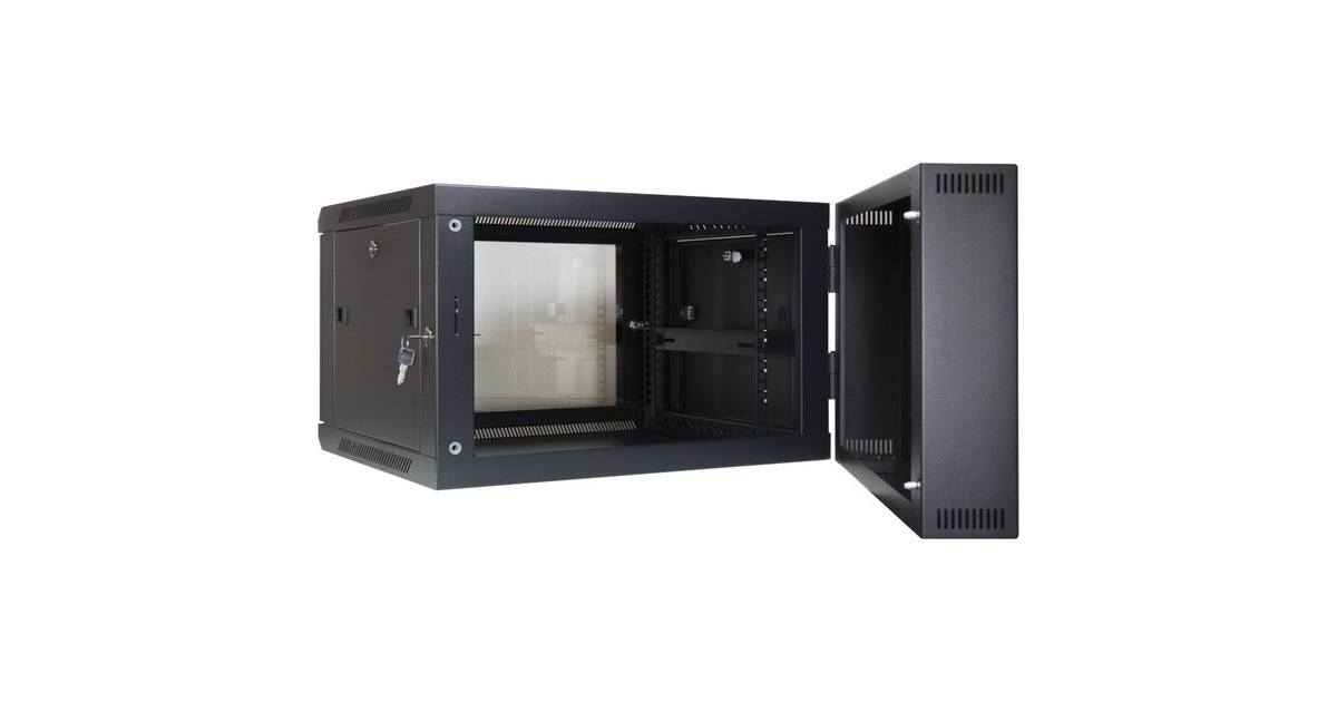 Inter-Tech Wandgehäuse SMB-6606, IT-Schrank(schwarz, 6HE)