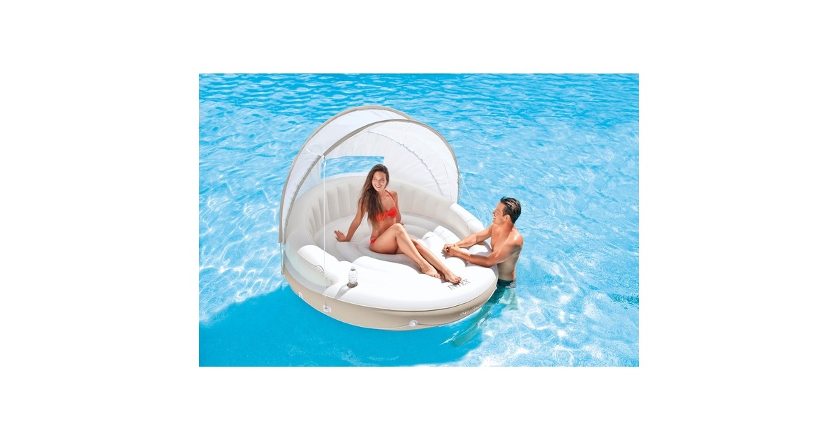 Intex Canopy Island Lounge 199x150cm, Schwimmliege(Outlet) Intex Canopy Island Lounge 199x150cm, Schwimmliege(Outlet)