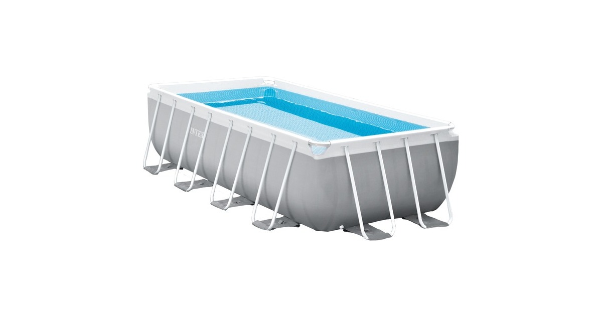 Intex Frame Pool Set Prism Quadra 300 x 175 x 80cm, Schwimmbad(hellgrau/blau, Kartuschenfilteranlage ECO 604G) Intex Frame Pool Set Prism Quadra 300 x 175 x 80cm, Schwimmbad(hellgrau/blau, Kartuschenfilteranlage ECO 604G)