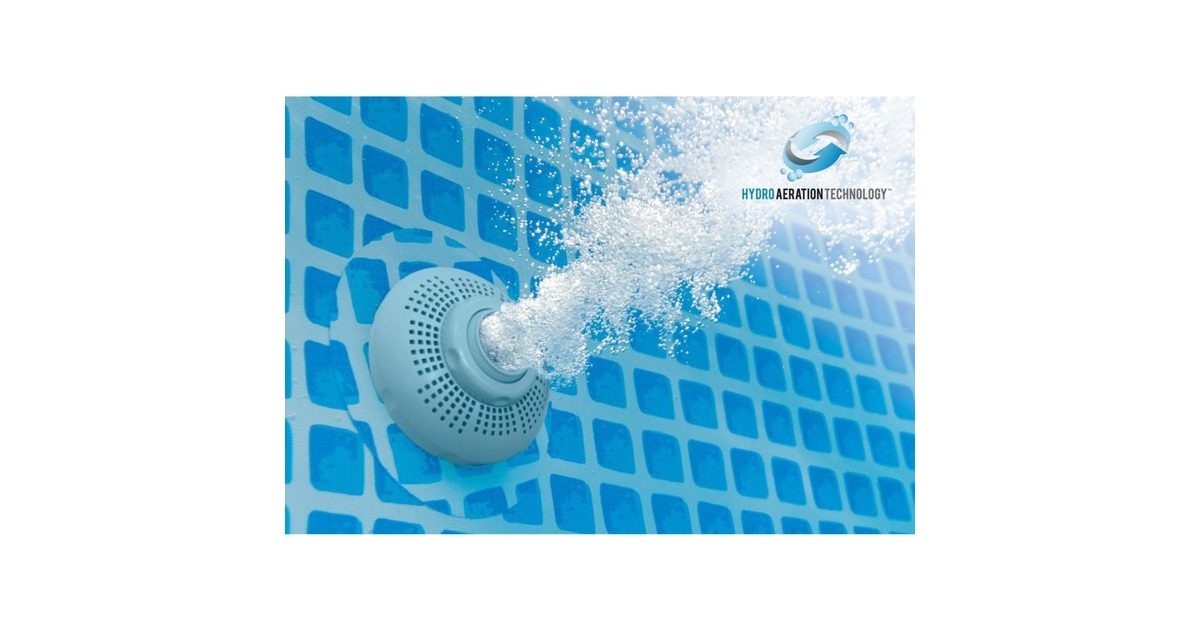 Intex Frame Pool Set Prism Rondo 126702GN, Ø 305 x 76cm, Schwimmbad(grau/blau, Kartuschen-Filteranlage ECO 602G)