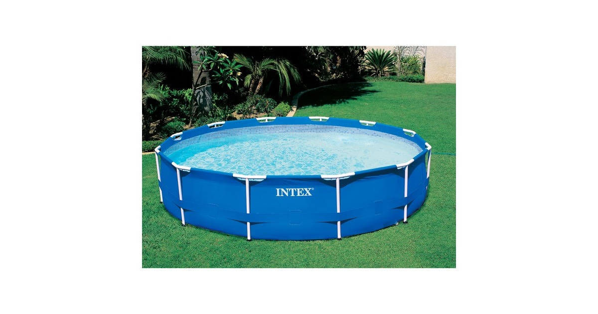 Intex Frame Pool Set Rondo, Ø 305cm x 76cm, Schwimmbad(blau)
