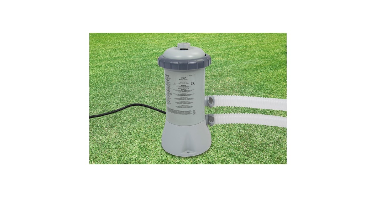 Intex Frame Pool Set Rondo, Ø 366cm x 76cm, Schwimmbad(blau, Kartuschenfilteranlage ECO 604G)