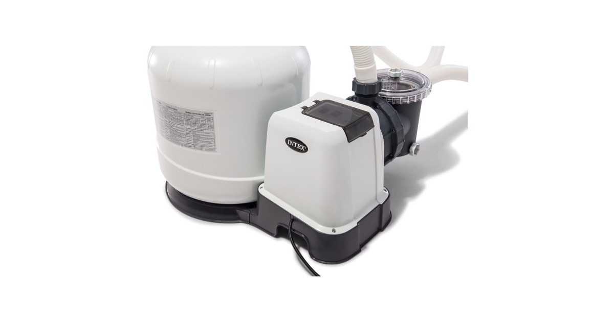 Intex Krystal Clear Sandfilteranlage SF60220RC-2, Wasserfilter(dunkelgrau/grau, 650 Watt)