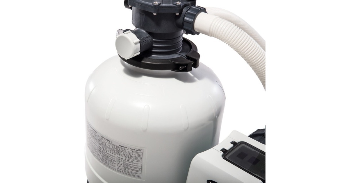 Intex Krystal Clear Sandfilteranlage SF60220RC-2, Wasserfilter(dunkelgrau/grau, 650 Watt)