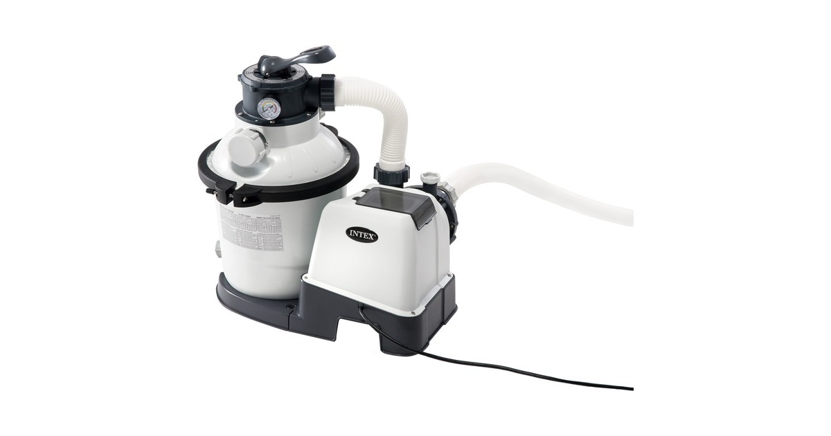 Intex Krystal Clear Sandfilteranlage SF90220RC-1, Wasserfilter(dunkelgrau/grau, 190 Watt)