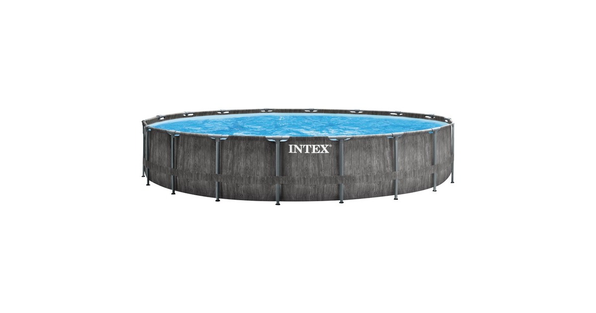 Intex Premium Frame Pool Set Prism Greywood, Ø 549 x 122cm, Schwimmbad(grau, mit Kartuschen-Filteranlage OPTIMO 636T, Outlet) Intex Premium Frame Pool Set Prism Greywood, Ø 549 x 122cm, Schwimmbad(grau, mit Kartuschen-Filteranlage OPTIMO 636T, Outlet)