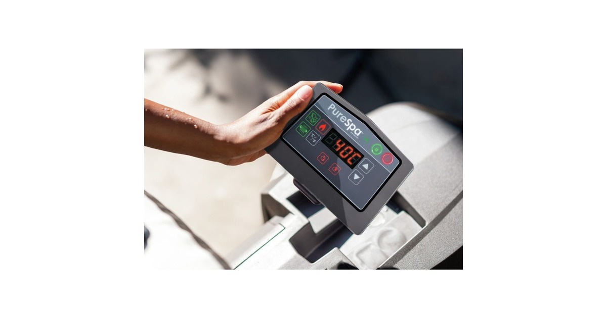 Intex Pure SPA Bubble Massage Greywood Deluxe Ø 216 x 71cm, Schwimmbad(dunkelgrau, mit Kalkschutzsystem)