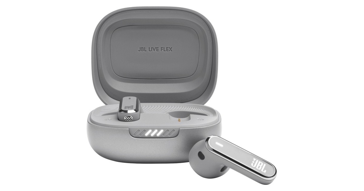 JBL Live Flex, Headset(silber, True wireless, True Adaptive Noise cancelling, Bluetooth) JBL Live Flex, Headset(silber, True wireless, True Adaptive Noise cancelling, Bluetooth)