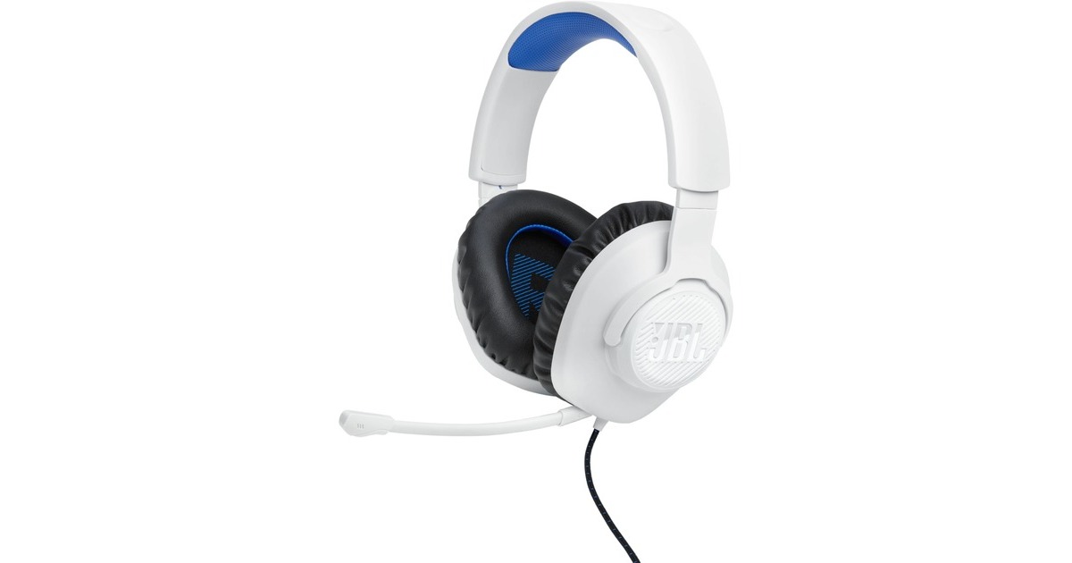 JBL Quantum 100P Console, Gaming-Headset(weiß/blau)